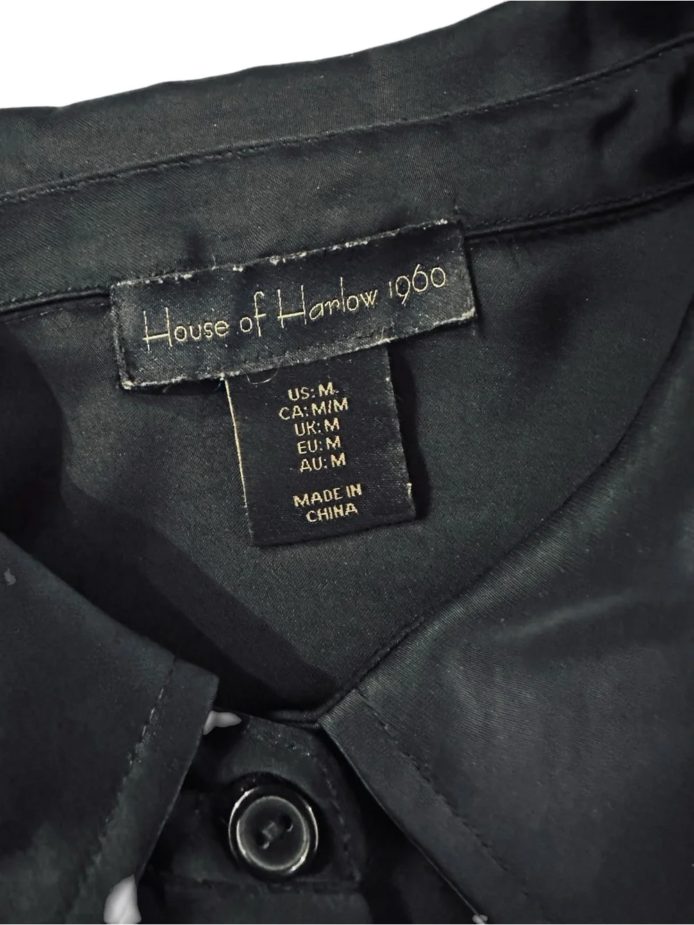 HOUSE OF HARLOW 1960 / Crop Button Down Shirt with Collar / Medium / Whinsigoth